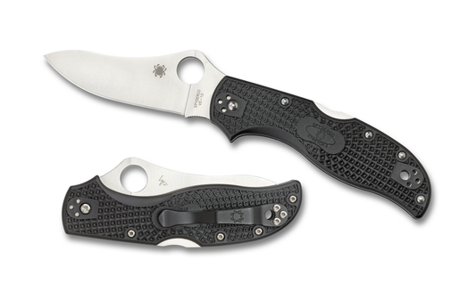 Spyderco Knives™ Stretch 2 Lockback C90PBK2 Black Fiberglass Reinforced Nylon VG-10 Stainless Steel Pocket Knife