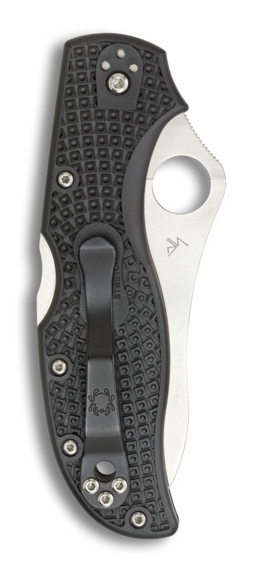 Spyderco Knives™ Stretch 2 Lockback C90PBK2 Black Fiberglass Reinforced Nylon VG-10 Stainless Steel Pocket Knife