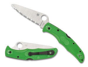 Spyderco Knives™ Pacific Salt 2 Lockback C91FSGR2 Green Fiberglass Reinforced Nylon LC200N Stainless Steel Pocket Knife