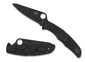 Spyderco Knives™ Pacific Salt 2 Lockback C91PBBK2 Black Fiberglass Reinforced Nylon H1 Stainless Steel Pocket Knife