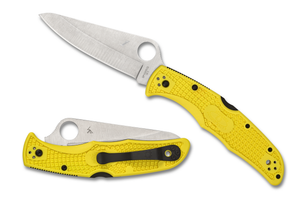 Spyderco Knives™ Pacific Salt 2 Lockback C91PYL2 Yellow Fiberglass Reinforced Nylon H2 Stainless Steel Pocket Knife