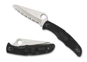 Spyderco Knives™ Pacific Salt 2 Lockback C91SBK2 Black Fiberglass Reinforced Nylon H2 Stainless Steel Pocket Knife