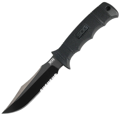 SOG Specialty Knives™ Seal Pup Elite Fixed Blade E37T-K Black Glass Reinforced Nylon AUS-8 Stainless Steel Knife