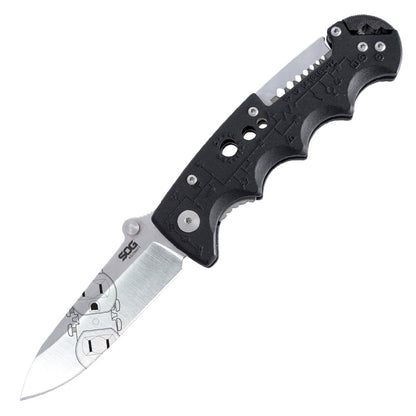 SOG Specialty Knives™ Kilowatt Liner Lock EL01-CP Black Glass-Reinforced Nylon AUS-8 Stainless Steel Pocket Knife