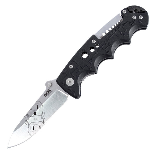 SOG Specialty Knives™ Kilowatt Liner Lock EL01-CP Black Glass-Reinforced Nylon AUS-8 Stainless Steel Pocket Knife