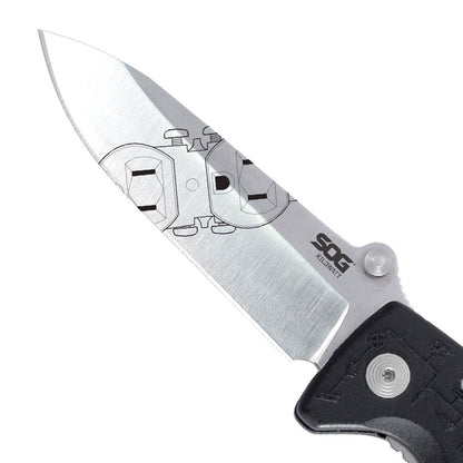 SOG Specialty Knives™ Kilowatt Liner Lock EL01-CP Black Glass-Reinforced Nylon AUS-8 Stainless Steel Pocket Knife