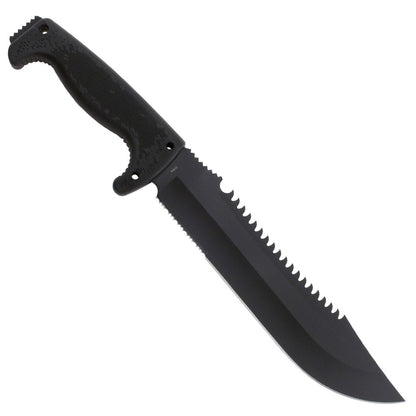 SOG Specialty Knives™ Jungle Primitive Fixed Blade F03TN-CP Black Thermo-Plastic Rubber 8Cr13MoV Stainless Steel Knife