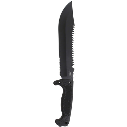 SOG Specialty Knives™ Jungle Primitive Fixed Blade F03TN-CP Black Thermo-Plastic Rubber 8Cr13MoV Stainless Steel Knife