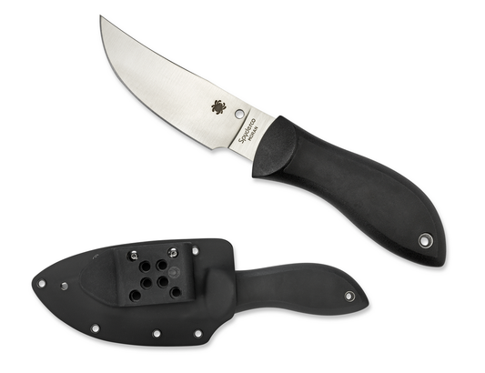 Spyderco Knives™ Moran Fixed Blade FB01P Black Fiberglass Reinforced Nylon VG-10 Stainless Steel Knife