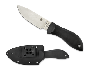 Spyderco Knives™ Moran Fixed Blade FB02P Black Fiberglass Reinforced Nylon VG-10 Stainless Steel Knife