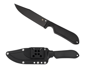 Spyderco Knives™ Street Bowie Fixed Blade FB04PBB Black Fiberglass Reinforced Nylon VG-10 Stainless Steel Knife