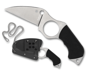 Spyderco Knives™ Swick 5 Fixed Blade FB14P5 Black G-10 LC200N Stainless Steel Knife