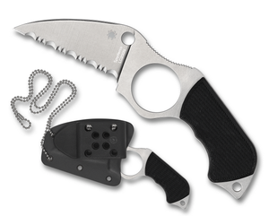 Spyderco Knives™ Swick 5 Fixed Blade FB14S5 Black G-10 LC200N Stainless Steel Knife