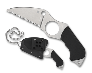 Spyderco Knives™ Swick Fixed Blade FB14S6 Black G10 LC200N Stainless Steel Knife