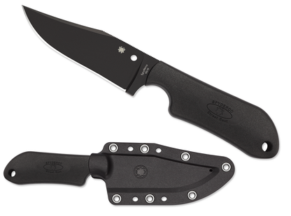 Spyderco Knives™ Street Beat Fixed Blade FB15PBBK Black Fiberglass Reinforced Nylon VG-10 Stainless Steel Knife