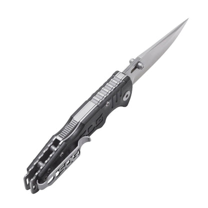 SOG Specialty Knives™ Salute Mini Lockback FF1001-CP Black G-10 8Cr13MoV Stainless Steel Pocket Knife