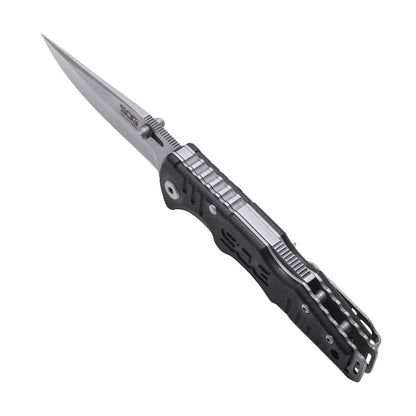 SOG Specialty Knives™ Salute Mini Lockback FF1001-CP Black G-10 8Cr13MoV Stainless Steel Pocket Knife