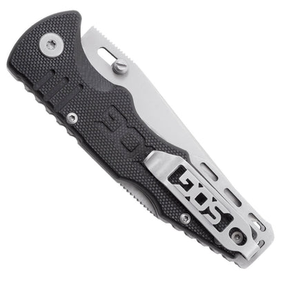 SOG Specialty Knives™ Salute Mini Lockback FF1001-CP Black G-10 8Cr13MoV Stainless Steel Pocket Knife