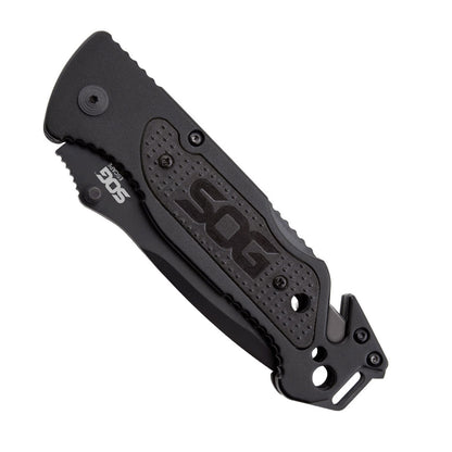 SOG Specialty Knives™ Escape Lockback FF25-CP Black Anodized Aluminum 9Cr18MoV Stainless Steel Pocket Knife