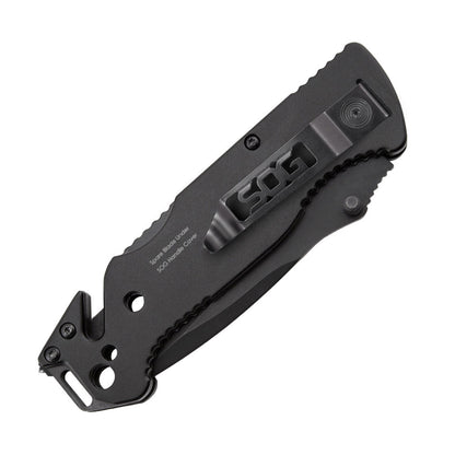 SOG Specialty Knives™ Escape Lockback FF25-CP Black Anodized Aluminum 9Cr18MoV Stainless Steel Pocket Knife