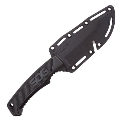 SOG Specialty Knives™ Field Fixed Blade FK1001-CP Black Thermoplastic Rubber 7Cr17MoV Stainless Steel Knife