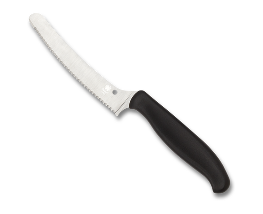 Spyderco Knives™ Z-Cut Kitchen Knife K13SBK Black Polypropylene CTS BD1N Stainless Steel Knife