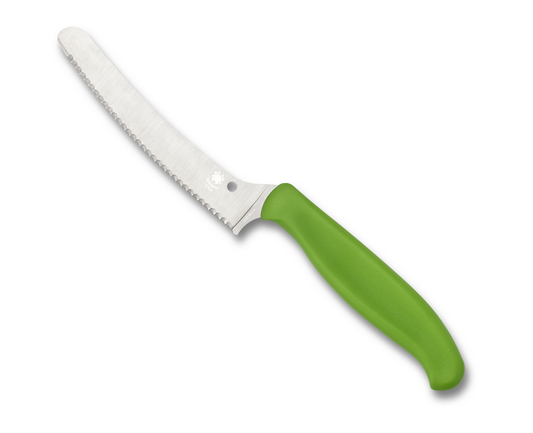 Spyderco Knives™ Z-Cut Bread Knife K13SGN Green Polypropylene CTS BD1N Stainless Steel Knife