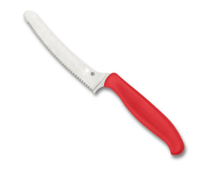 Spyderco Knives™ Z-Cut Kitchen Knife K13SRD Red Polypropylene CTS BD1N Stainless Steel Knife