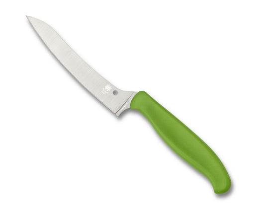 Spyderco Knives™ Z-Cut Kitchen K14PGN Green Polypropylene CTS BD1N Stainless Steel Knife