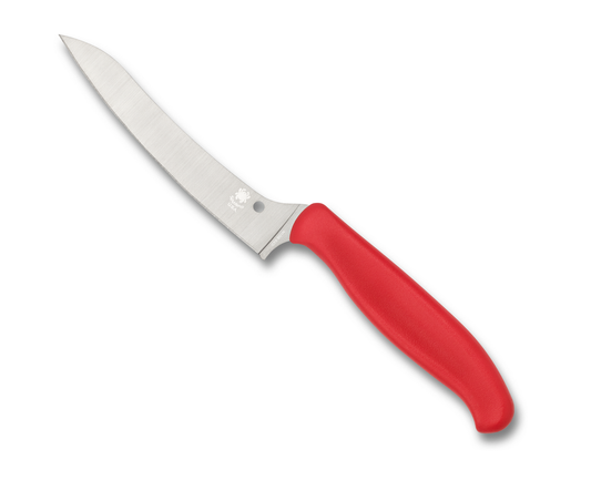 Spyderco Knives™ Z-Cut Kitchen K14PRD Red Polypropylene CTS BD1N Stainless Steel Knife