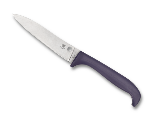 Spyderco Knives™ Counter Puppy Kitchen Knife K20PPR Purple Synthetic 7Cr17 Stainless Steel Knife