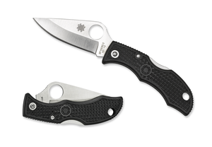 Spyderco Knives™ Ladybug 3 Lockback LBKP3 Black Fiberglass-Reinforced Nylon VG-10 Stainless Steel Pocket Knife