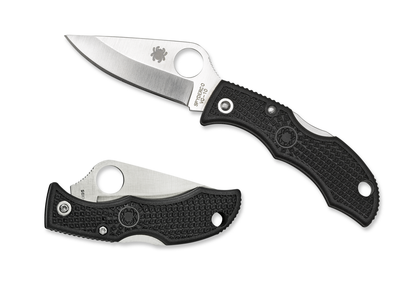 Spyderco Knives™ Ladybug 3 Lockback LBKP3 Black Fiberglass-Reinforced Nylon VG-10 Stainless Steel Pocket Knife