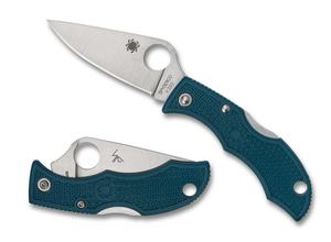 Spyderco Knives™ Ladybug 3 Lockback LFP3K390 Blue Fiberglass Reinforced Nylon K390 Microclean Carbon Steel Pocket Knife