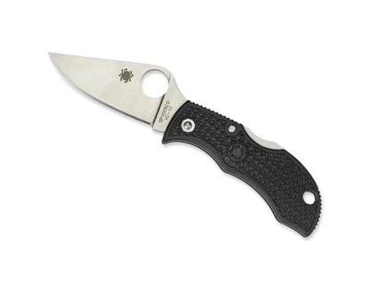 Spyderco Knives™ Manbug Lockback MBKP Black Fiberglass Reinforced Nylon VG-10 Stainless Steel Pocket Knife