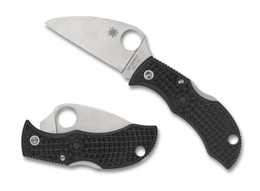 Spyderco Knives™ Manbug Lockback MBKWP Black Fiberglass Reinforced Nylon VG-10 Stainless Steel Pocket Knife