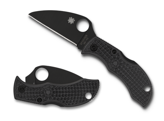 Spyderco Knives™ Manbug Lockback MBKWPBK Black Fiberglass Reinforced Nylon VG-10 Stainless Steel Pocket Knife