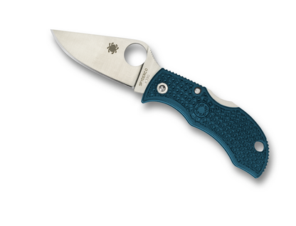 Spyderco Knives™ Manbug Lockback MFPK390 Blue Fiberglass Reinforced Nylon K390 Microclean Carbon Steel Pocket Knife