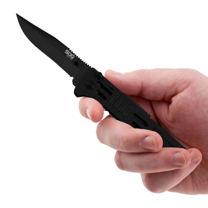 SOG Specialty Knives™ SlimJim Lockback SJ32-CP Black 420 Stainless Steel AUS-8 Stainless Steel Pocket Knife