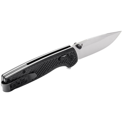 SOG Specialty Knives™ Terminus XR Lever Lock TM1025-BX Black Carbon Fiber and Black G-10 CPM S35VN Stainless Steel Pocket Knife