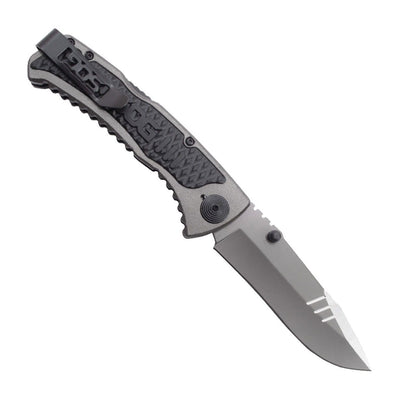 SOG Specialty Knives™ Sideswipe Lockback SW1011-CP Grey Anodized Aluminum 7Cr15 Stainless Steel Pocket Knife