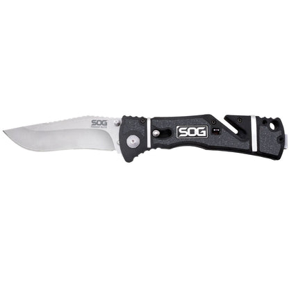 SOG Specialty Knives™ Trident Elite Lever Lock TF101-BX Black Glass-Reinforced Nylon AUS-8 Stainless Steel Pocket Knife