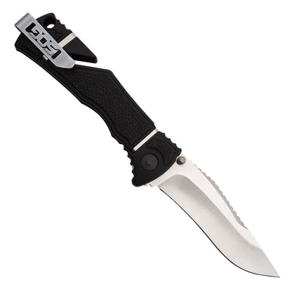 SOG Specialty Knives™ Trident Elite Lever Lock TF101-BX Black Glass-Reinforced Nylon AUS-8 Stainless Steel Pocket Knife