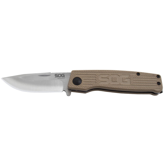 SOG Specialty Knives™ Terminus Slipjoint TM1001-BX Tan G-10 CTS BD1 Stainless Steel Pocket Knife