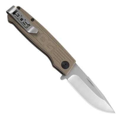 SOG Specialty Knives™ Terminus Slipjoint TM1001-BX Tan G-10 CTS BD1 Stainless Steel Pocket Knife