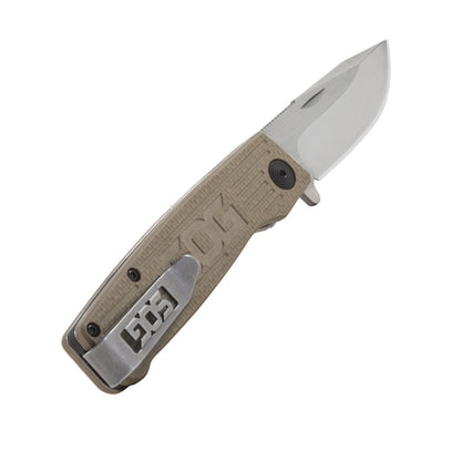 SOG Specialty Knives™ Terminus Slipjoint TM1001-BX Tan G-10 CTS BD1 Stainless Steel Pocket Knife