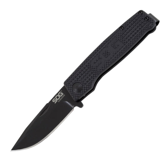 SOG Specialty Knives™ Terminus Slipjoint TM1002-BX Black G-10 CTS BD1 Stainless Steel Pocket Knife