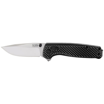 SOG Specialty Knives™ Terminus XR Lever Lock TM1025-BX Black Carbon Fiber and Black G-10 CPM S35VN Stainless Steel Pocket Knife