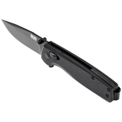 SOG Specialty Knives™ Terminus XR Lever Lock TM1027-CP Black G-10 D2 Steel Pocket Knife