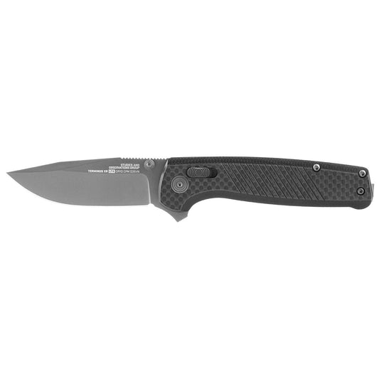 SOG Specialty Knives™ Terminus XR LTE Lever Lock TM1032-BX Black Carbon Fiber Cryo CPM S35VN Stainless Steel Pocket Knife